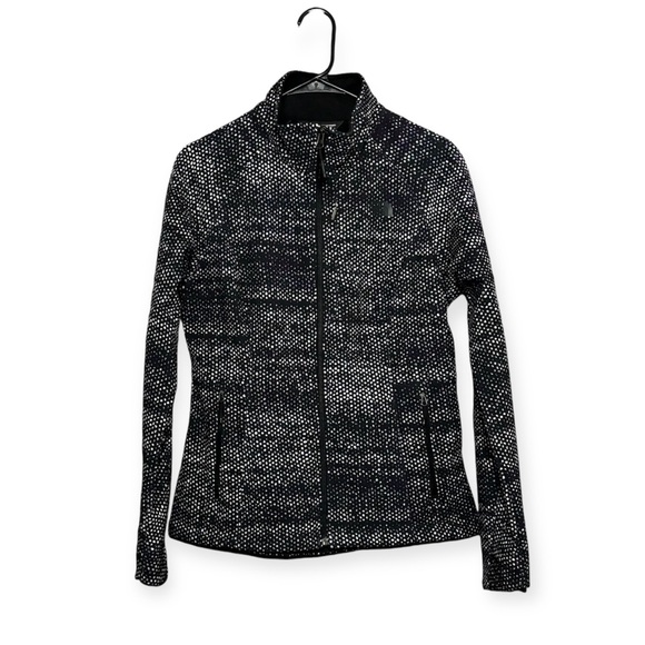 The North Face Soft Shell Jacket Fleece Lined M Black White Pink Blue Abstract - Picture 3 of 16